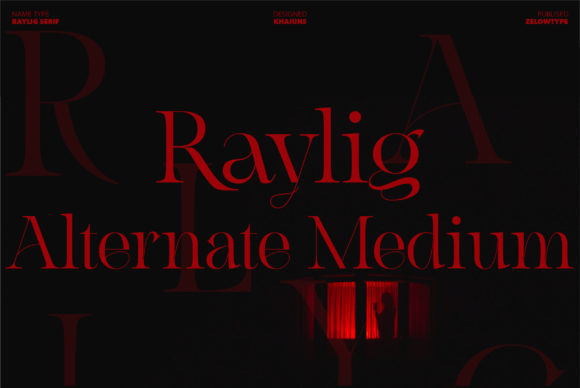 Elevate Brand Visuals with Raylig Alternate Medium Typeface