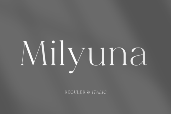 Milyuna: An Elegant Serif Typeface for Editorial Design