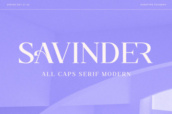 Savinder: A Refined Serif Typeface for Modern Editorial Design